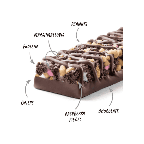 Muscle Nation Protein Bars Rocky Road Crisp 12 x 50g Perfect Post-Workout Snack