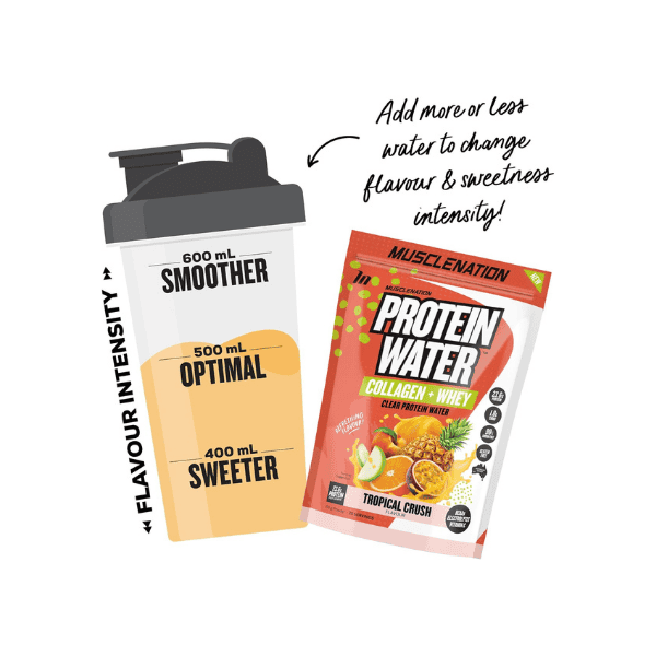 Muscle Nation Tropical Crush Protein Water 750g 25 Serves of Protein & Refreshment