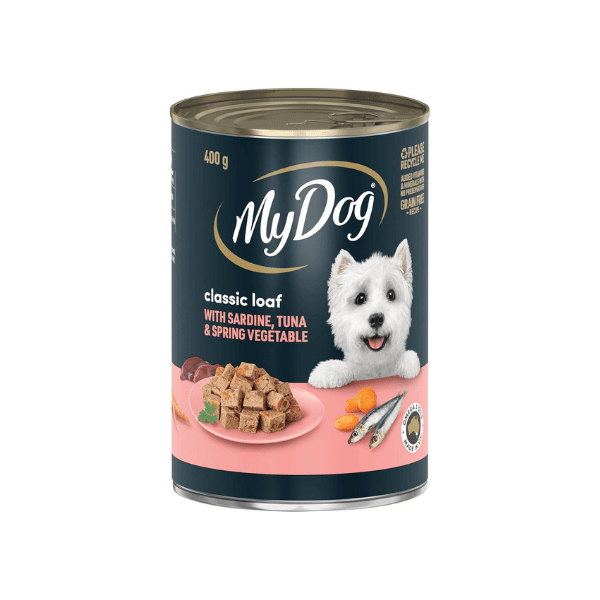 My Dog 400g Classic Loaf Sardines Tuna & Spring Vegetables Wet Dog Food 24 Cans