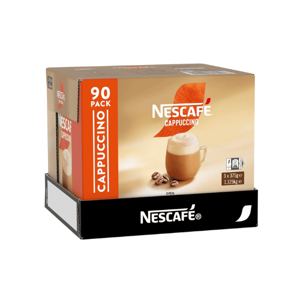 NESCAFÉ Cappuccino Instant Coffee Mix 90 Sachets for Quick & Tasty Beverages