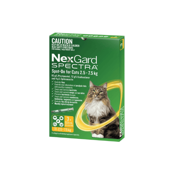 NEXGARD SPECTRA 3-Pack for Large Cats Flea Tick Heartworm & Worm Prevention