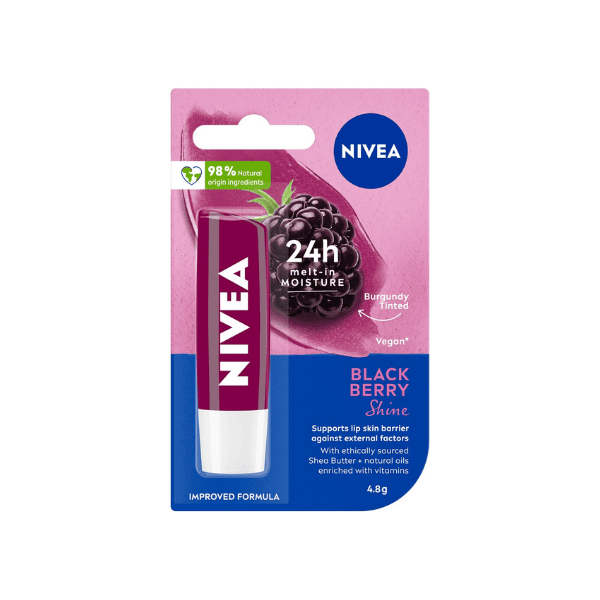 NIVEA Blackberry Shine Lip Balm Tinted 1 Pack