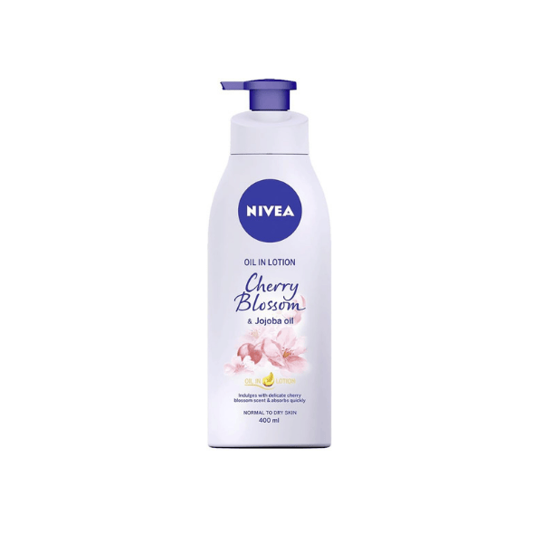 NIVEA Cherry Blossom Body Lotion Nourishing Jojoba Oil for Silky Skin 400 ml