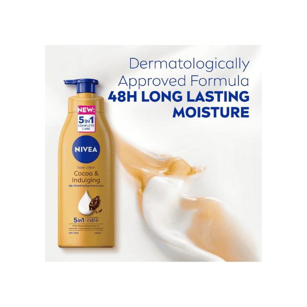 NIVEA Cocoa Body Lotion Long-Lasting Moisture for Silky Skin