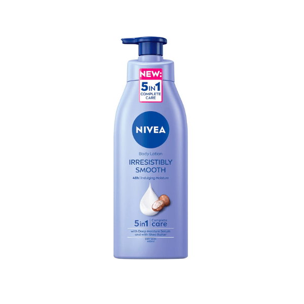 NIVEA Irresistibly Smooth Body Lotion 400ml Hydrating Moisturiser for Soft Skin