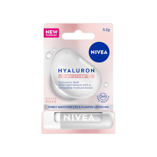 NIVEA Rosé Lip Balm with Hyaluronic Lip Oil Long Lasting Moisture 1 Pack