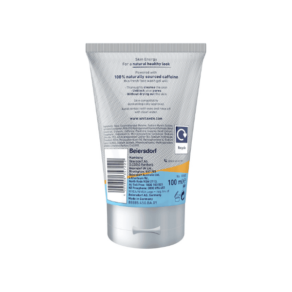 NIVEA MEN Active Energy Gel Face Wash 100ml