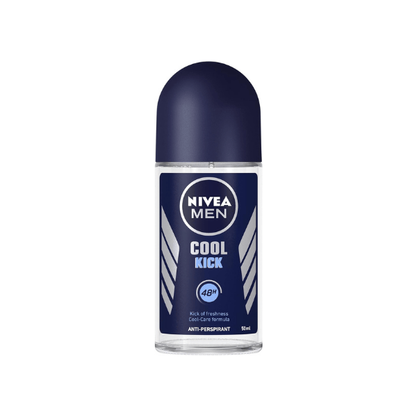 NIVEA MEN Cool Kick 50ml Roll On Deodorant 48 Hour Long Lasting Anti Perspirant for Men