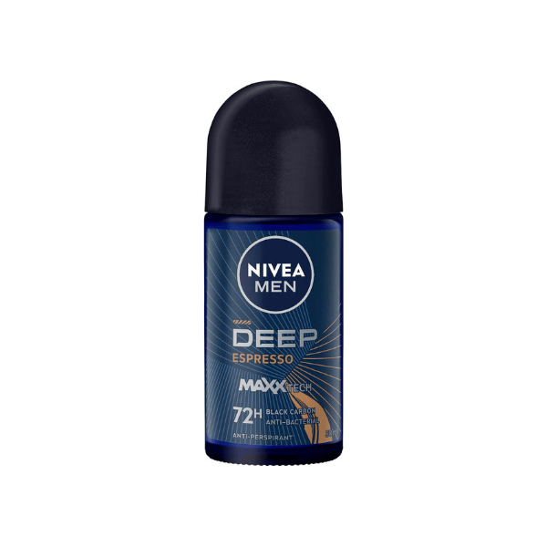 NIVEA MEN Deep Espresso 50ml Roll On Deodorant Anti Perspirant for Men