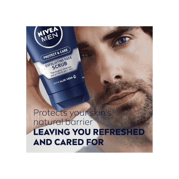 NIVEA MEN Protect & Care Exfoliating Scrub 125ml Deep Cleansing & Skin Protection for Men