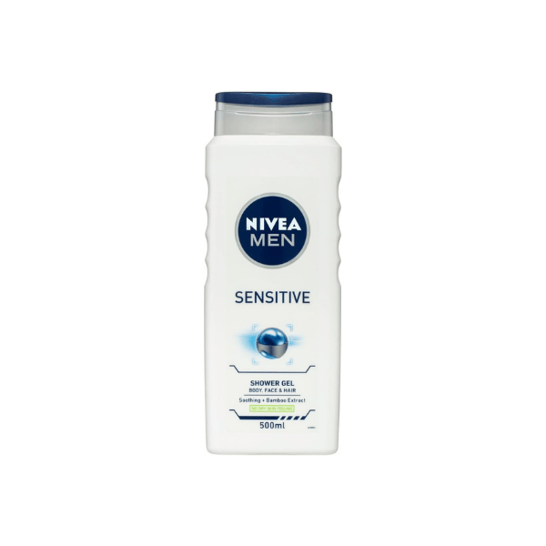 NIVEA MEN Sensitive 500ml Shower Gel & Body Wash Gentle Cleanse for Sensitive Skin