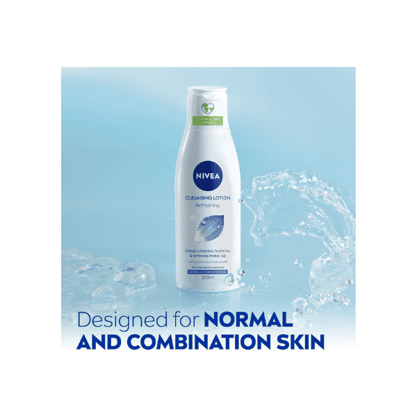 NIVEA Refreshing 200ml Cleansing Lotion for Soft and Clean Skin