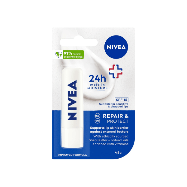 NIVEA Repair & Protect Lip Balm SPF 15 1 Pack for Healthy Lips