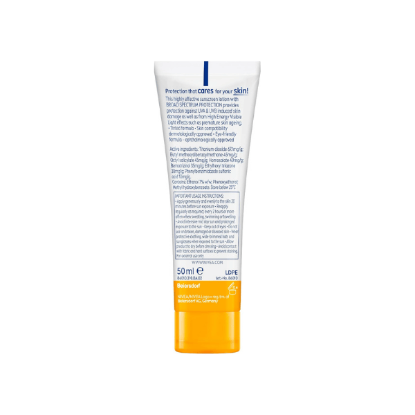 NIVEA SUN BB Cream 50ml SPF 50+ Face Sunscreen with UV Protection