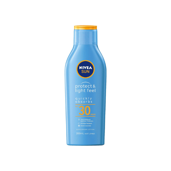 NIVEA SUN Protect & Light Feel Sunscreen Lotion 200ml SPF 30+ Lightweight & Water Resistant