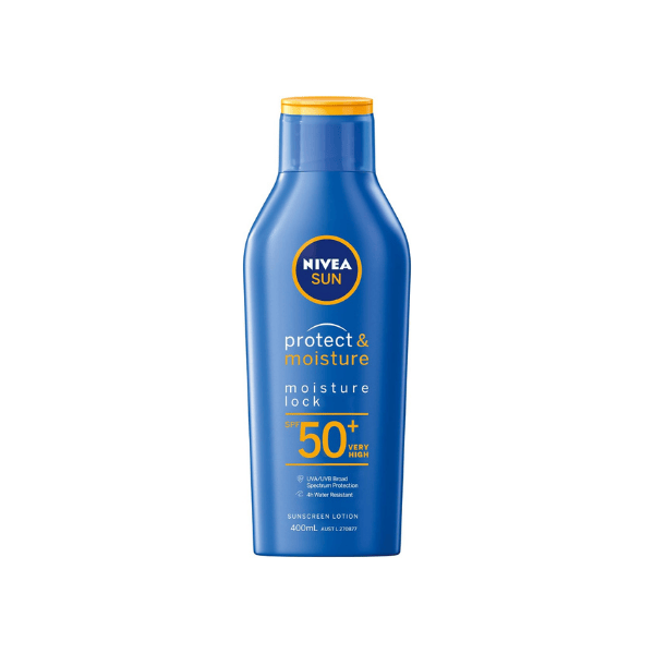 NIVEA SUN Protect & Moisture Sunscreen Lotion 400ml SPF 50+ Hydrates & Locks In Moisture Water Resistant