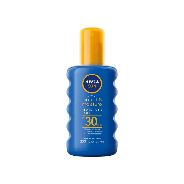 NIVEA SUN Protect & Moisture Sunscreen Spray SPF 30 200ml Moisture Lock & Sun Protection