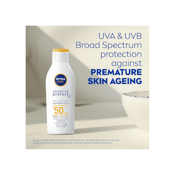 NIVEA Sensitive Protect Sunscreen Lotion 100ml SPF 50+ for Sensitive Skin