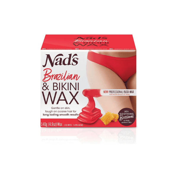 Nad's Brazilian & Bikini Wax Kit 140g Hard Wax for Smooth Hair-Free Skin