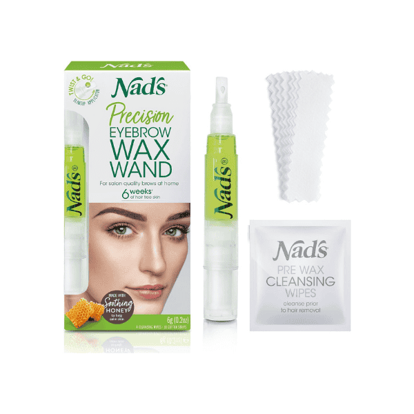 Nad's Eyebrow Shaper Complete Facial Wax Kit for Sensitive Skin Includes 10 Strips