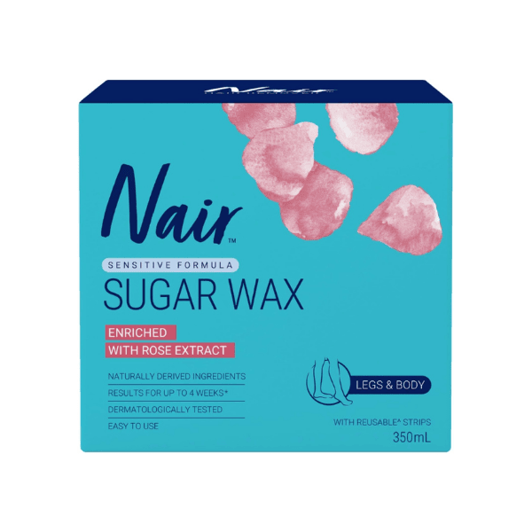 Nair Sugar Wax Natural Ingredients for Face & Body Hair Removal 350ml