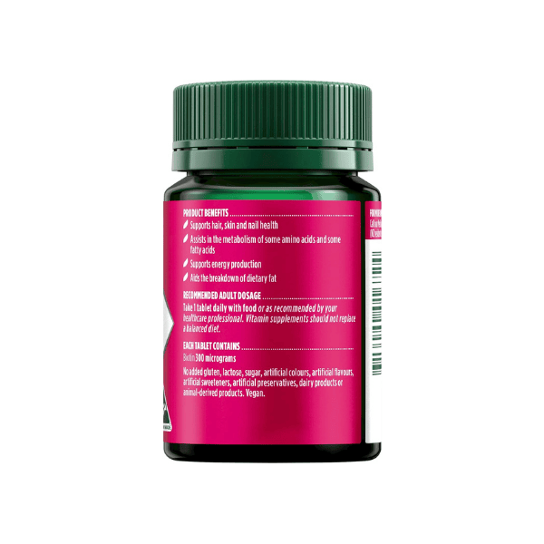 Nature’s Own Biotin 300mcg Promote Healthy Hair Skin and Nails with Energy Support