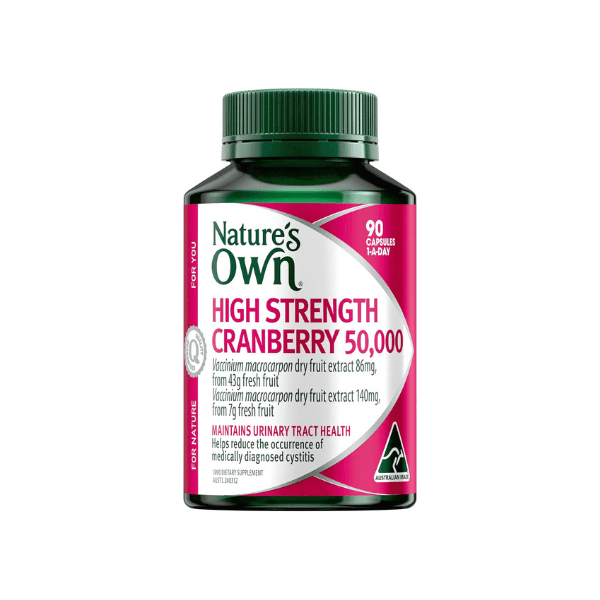 Nature’s Own Cranberry 50,000mg Capsules Supports Urinary and Kidney Health Naturally