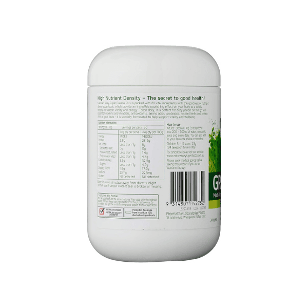 Nature's Way Superfood Greens Plus 300g Greens Powder with Antioxidants & Nutrients