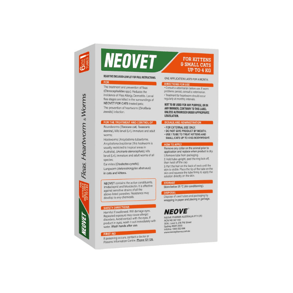 Neovet for Kittens & Small Cats (Up to 4kg) 6 Pack