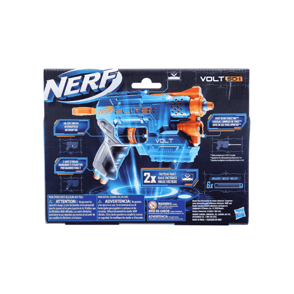 Nerf Elite 2.0 Volt SD 1 Blaster 6 Darts Light Beam Targeting Customizable  Ages 8+