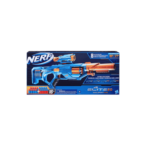 Nerf Elite 2.0 Eaglepoint RD 8 Blaster 8 Dart Drum Detachable Scope 16 Darts F0423