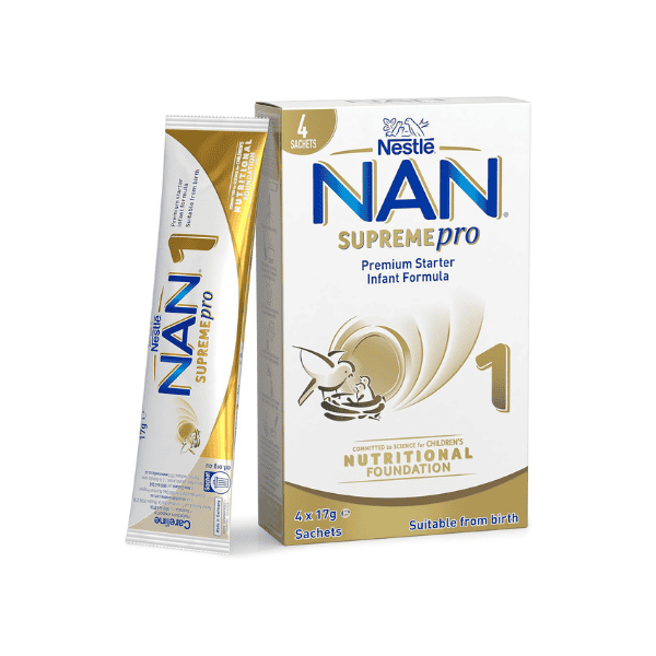 Nestlé NAN SUPREMEpro 1 Premium Starter Infant Formula Sachets Suitable from Birth 4 x 17g