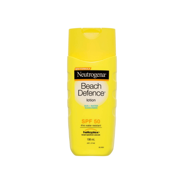 Neutrogena Beach Defence SPF 50 Lotion 198mL Hydrating & Protective Sunscreen for Active Lifestyles