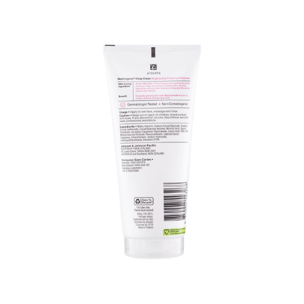 Neutrogena Deep Clean Brightening Cleanser 175g Brightens & Refreshes for a Radiant Glow