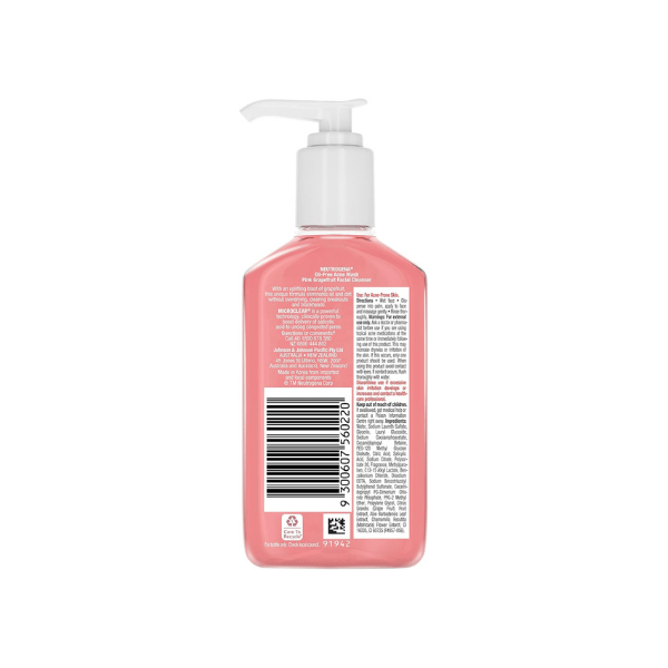 Neutrogena Oil-Free Acne Wash Pink Grapefruit 175ml Clears Blackheads & Breakouts with Salicylic Acid