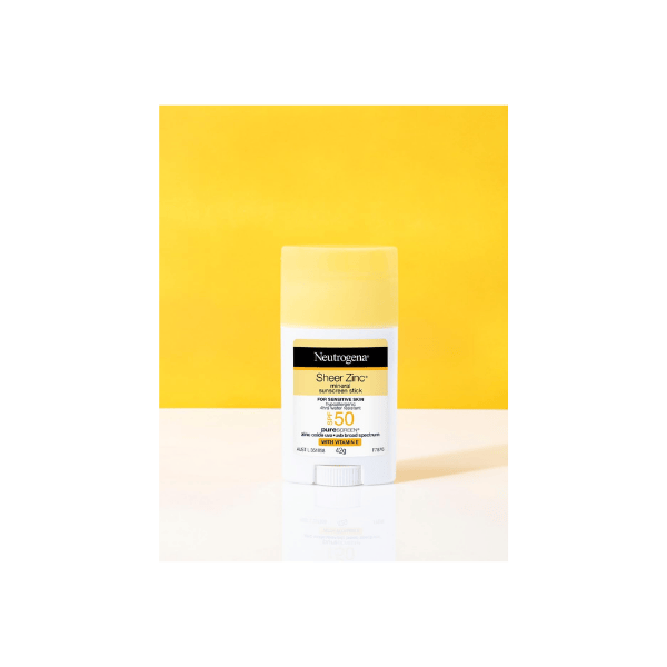 Neutrogena Sheer Zinc Mineral Sunscreen Stick SPF 50 42g  Effortless Hands-Free Sun Protection