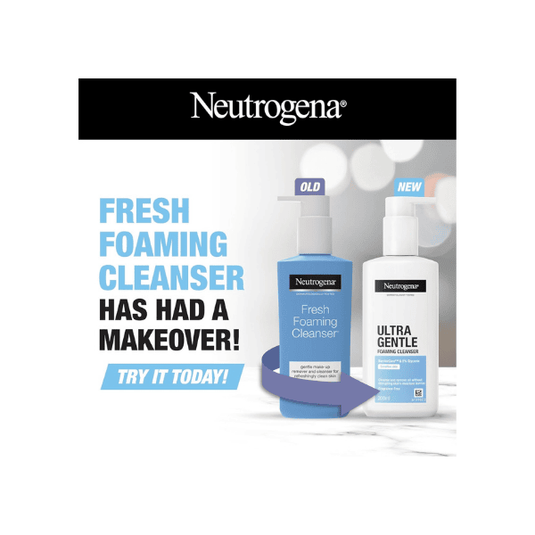 Neutrogena Ultra Gentle Foaming Cleanser 200mL Soothing Cleanser for Dry & Sensitive Skin