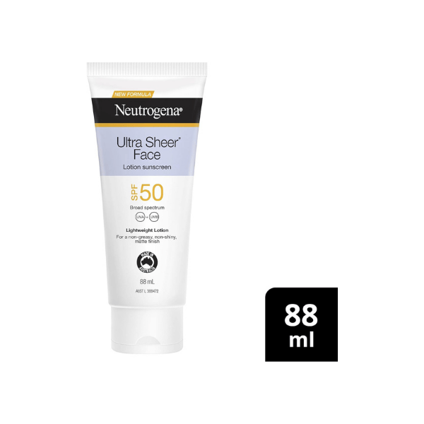 Neutrogena Ultra Sheer SPF 50 Face Lotion 88ml Perfect for Daily Sun Protection