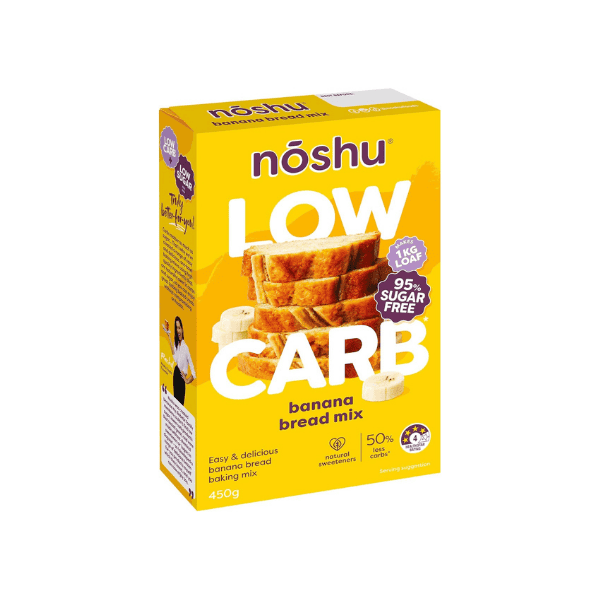 Noshu 95% Sugar Free Banana Bread Mix 450g Gluten-Free Low Carb & Delicious