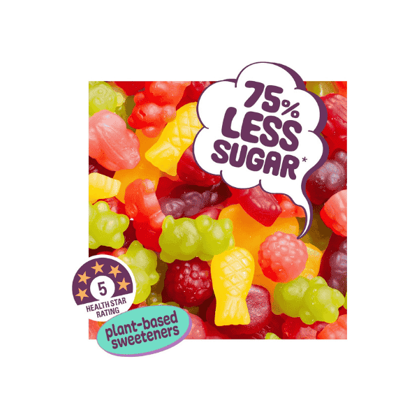 Noshu Fruity Fix Less Sugar Jellies 150g Sweetened Naturally No Added Sugar