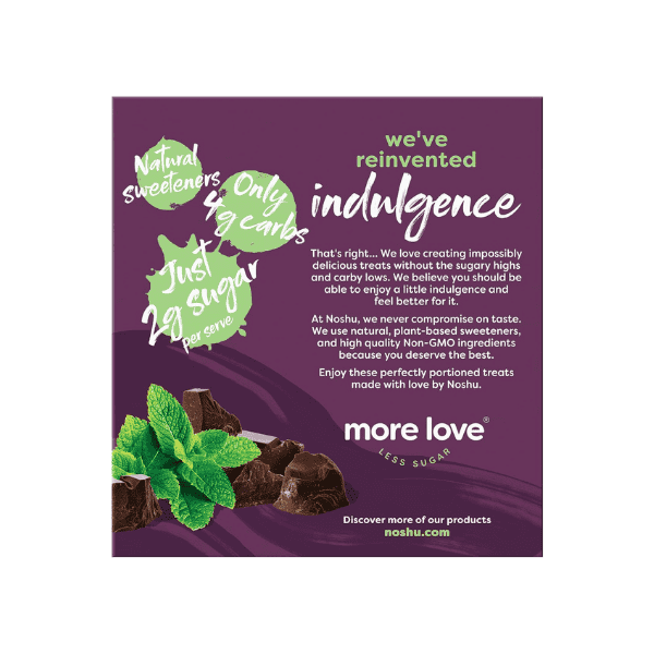 Noshu Low Carb Choc Mint Indulgence Bars 5 Pack 150g Keto-Friendly & Guilt-Free