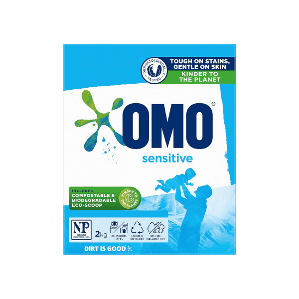 OMO Laundry Detergent Powder 2kg Versatile Cleaning Power for All Machines