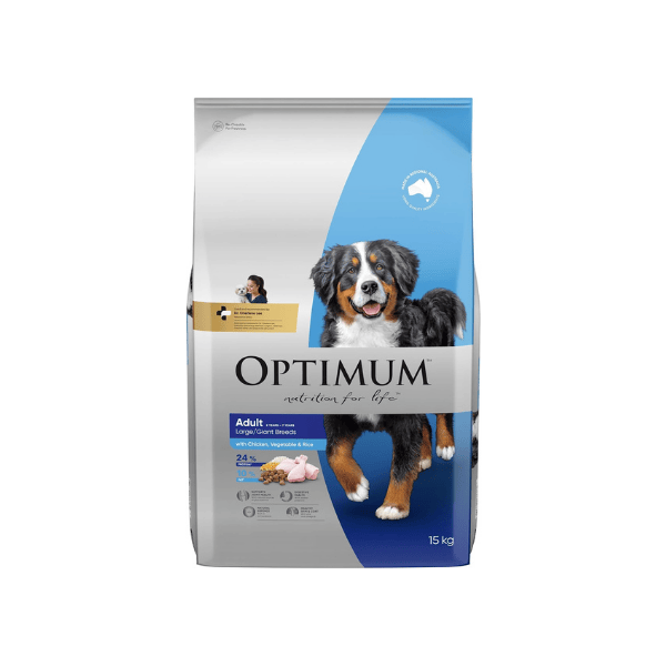 OPTIMUM Adult Large Breed 15kg Chicken Rice & Vegetables for Active Large Dogs