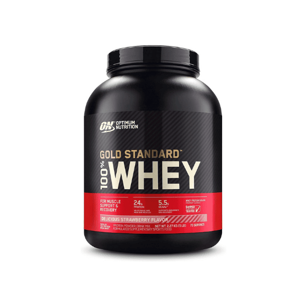 OPTIMUM NUTRITION Gold Standard 100% Whey Protein Powder Strawberry Banana Flavor 2.27 kg