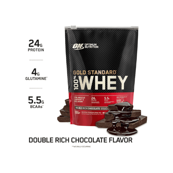 OPTIMUM NUTRITION Gold Standard 100% Whey Protein Powder Double Rich Chocolate Flavor 454 g