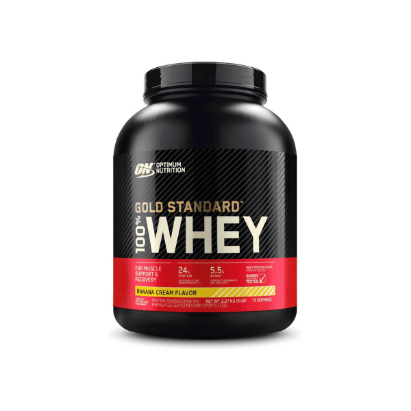 OPTIMUM NUTRITION Gold Standard 100% Whey Protein Powder Banana Flavor 2.27 kg