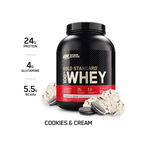 OPTIMUM NUTRITION Gold Standard 100% Whey Protein Powder Cookies and Cream Flavor 907 g