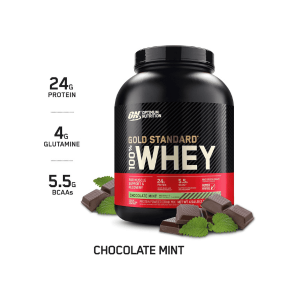 OPTIMUM NUTRITION Gold Standard 100% Whey Protein Powder Chocolate Mint Flavor 2.27 kg