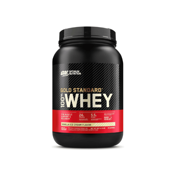 OPTIMUM NUTRITION Gold Standard 100% Whey Protein Powder Vanilla Ice Cream Flavor 907 g