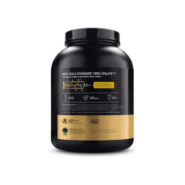 OPTIMUM NUTRITION Gold Standard Isolate Protein 2.36kg Chocolate Flavour Supports Muscle Growth